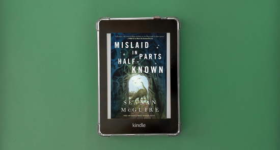 capa de mislaid in parts half-known com fundo verde